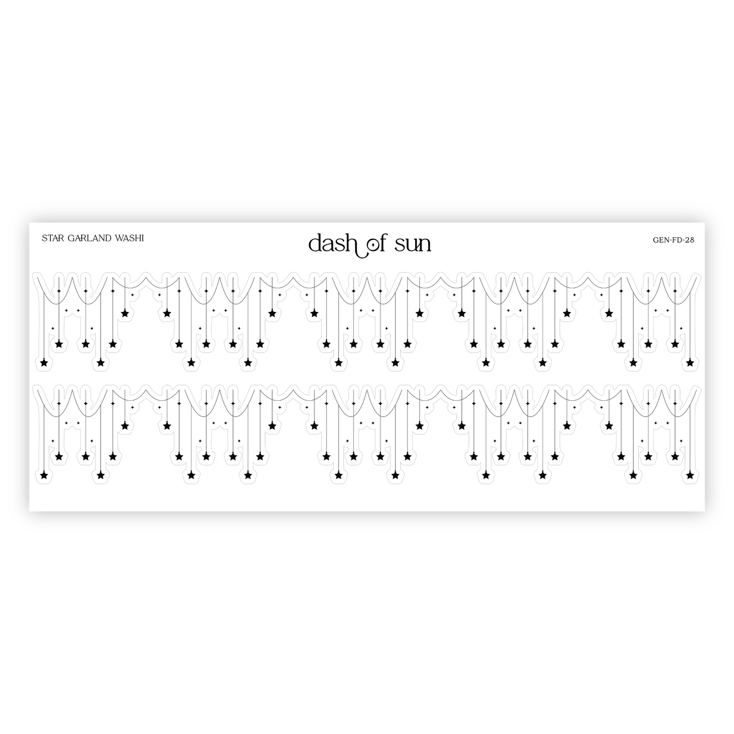 Star Garland Washi | Foiled Stickers