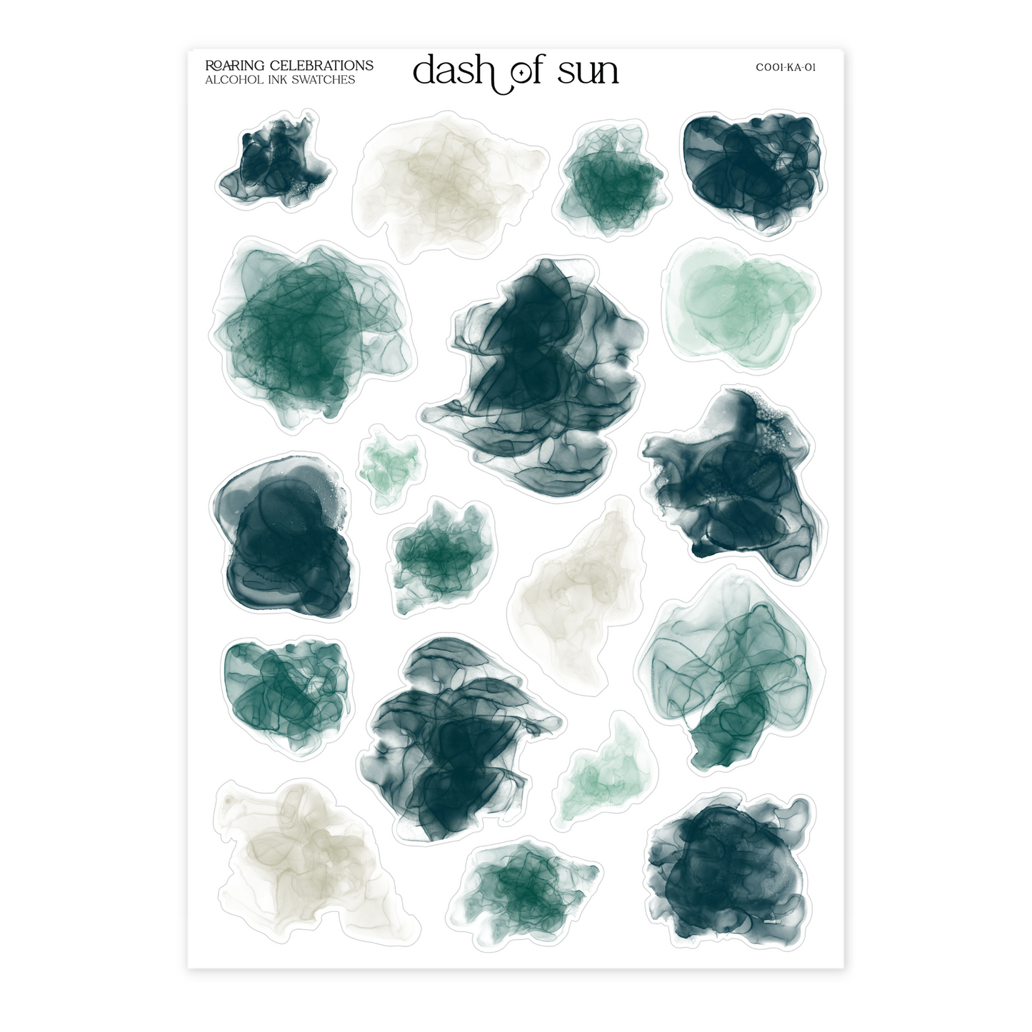 Roaring Celebrations | Alcohol Ink Swatches