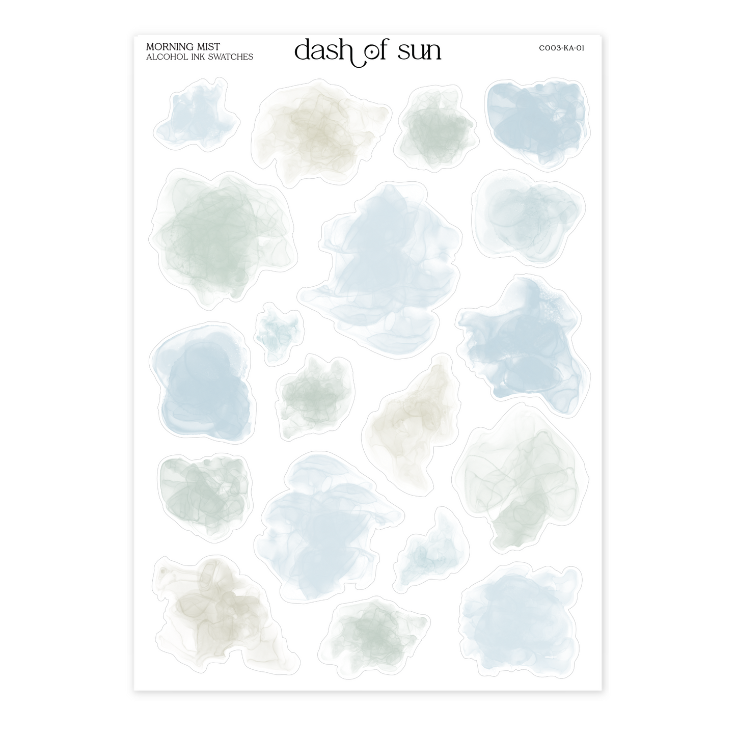 Morning Mist | Alcohol Ink Swatches