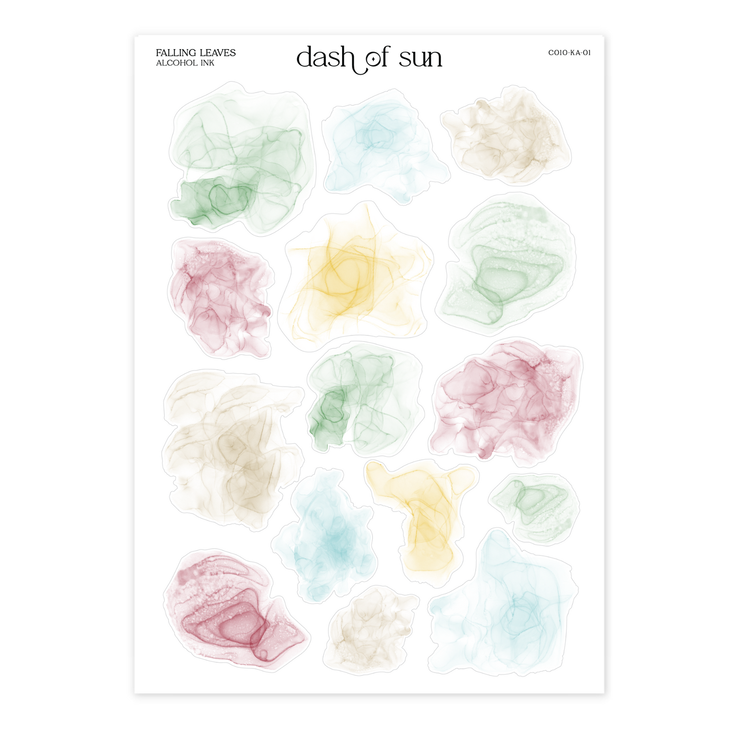 Falling Leaves | Alcohol Ink Swatches