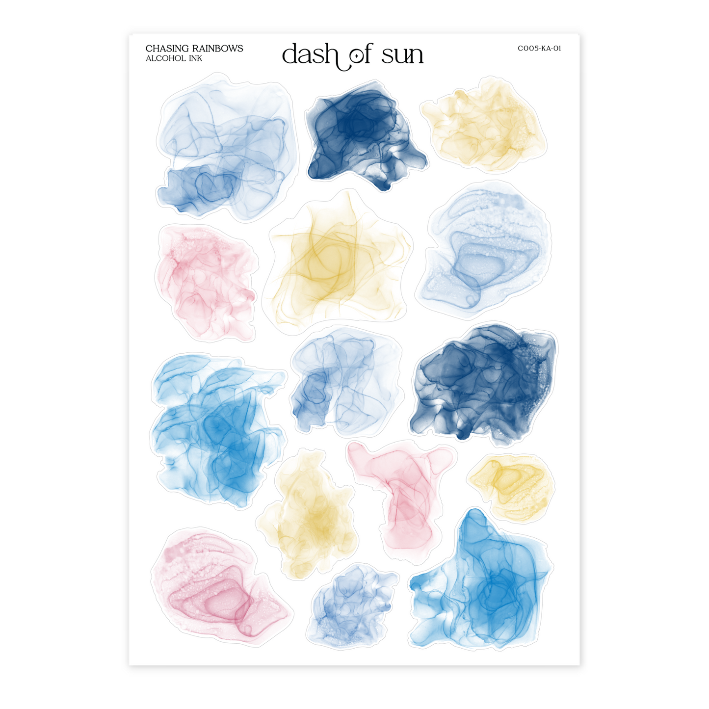 Chasing Rainbows | Alcohol Ink Swatches