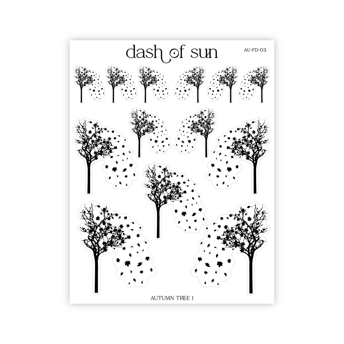 Autumn Tree 1 | Foiled Stickers