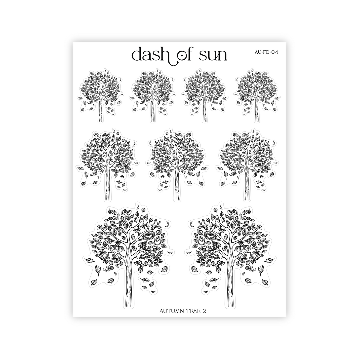 Autumn Tree 2 | Foiled Stickers