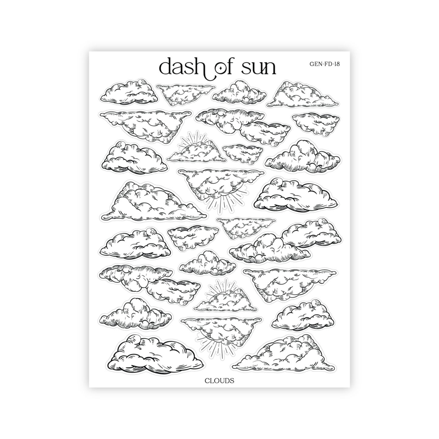 Clouds | Foiled Stickers