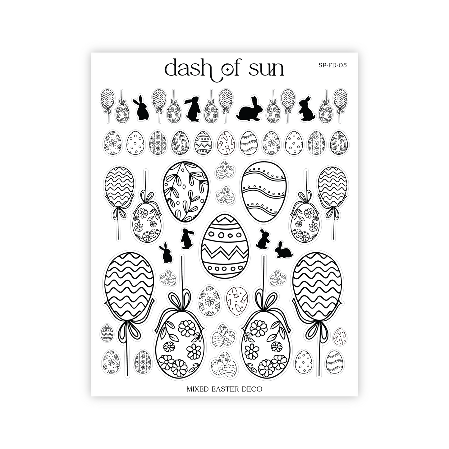 Mixed Easter Deco | Foiled Stickers