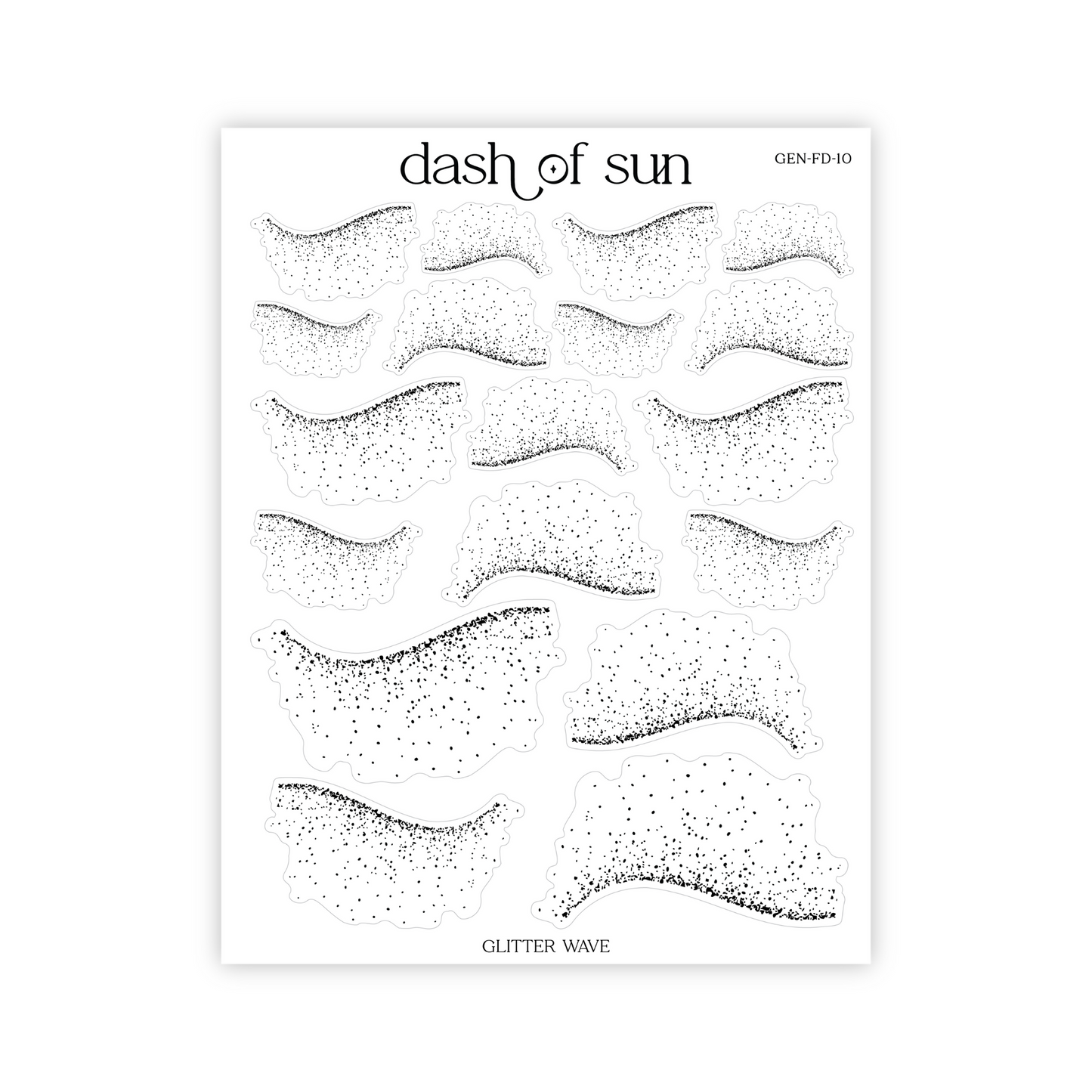 Glitter Wave | Foiled Stickers