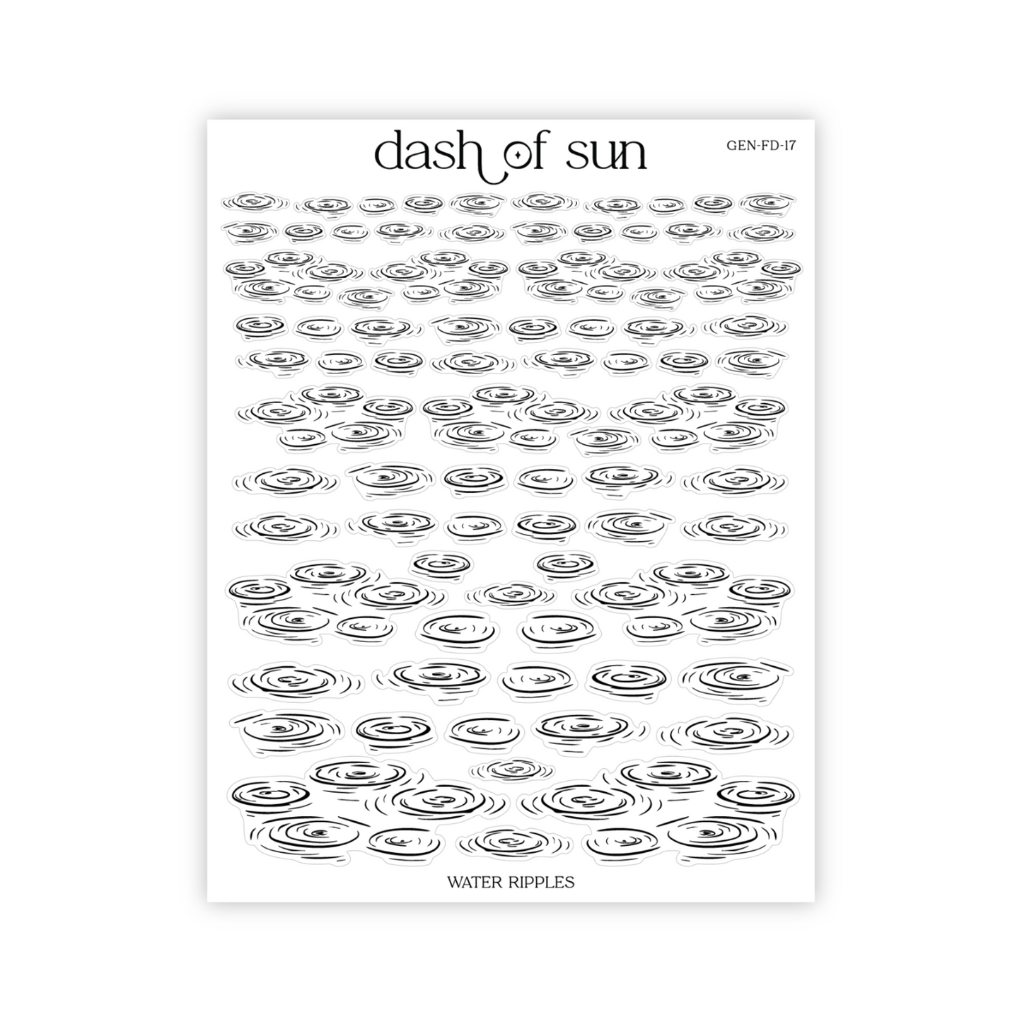 Water Ripples | Foiled Stickers