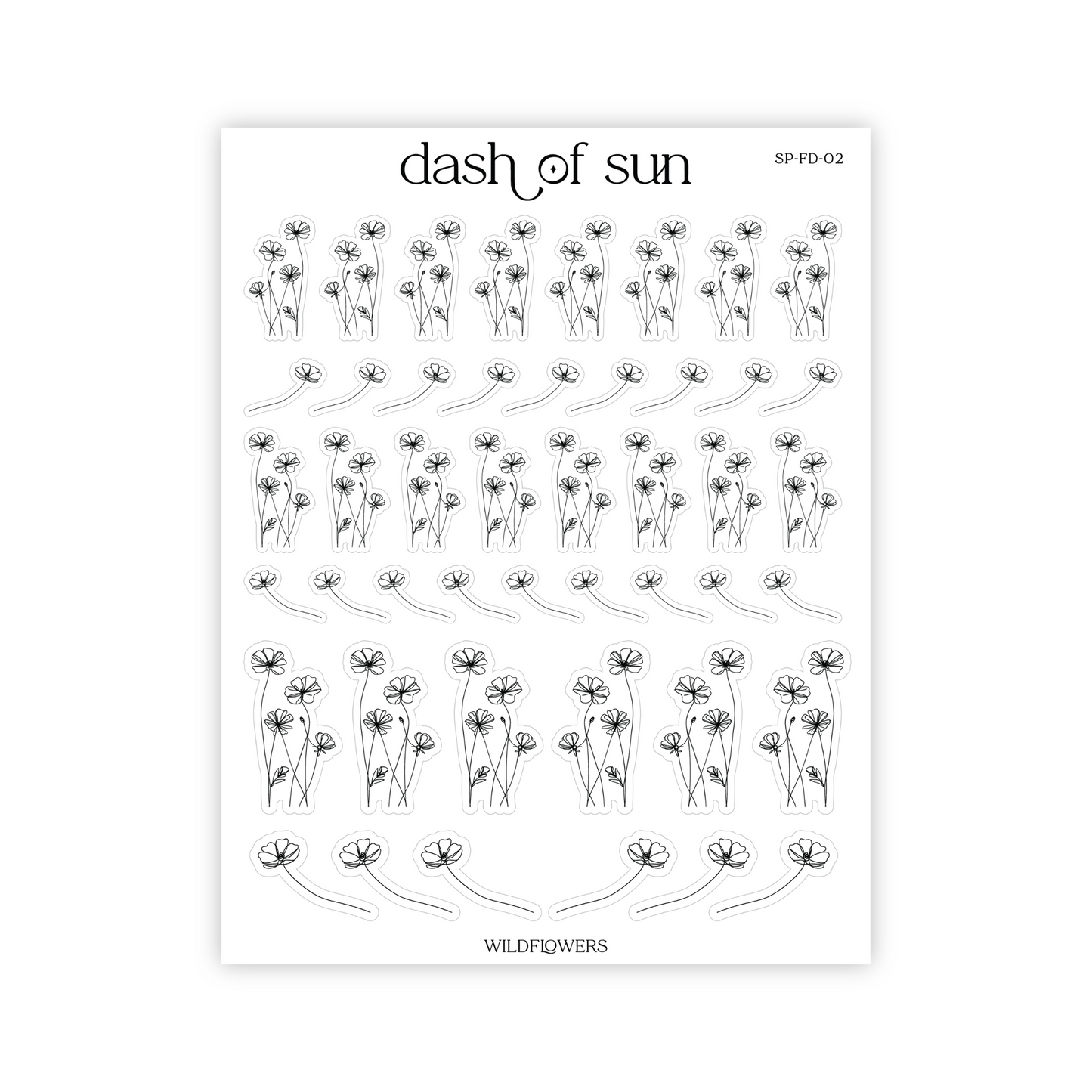 Wildflowers | Foiled Stickers