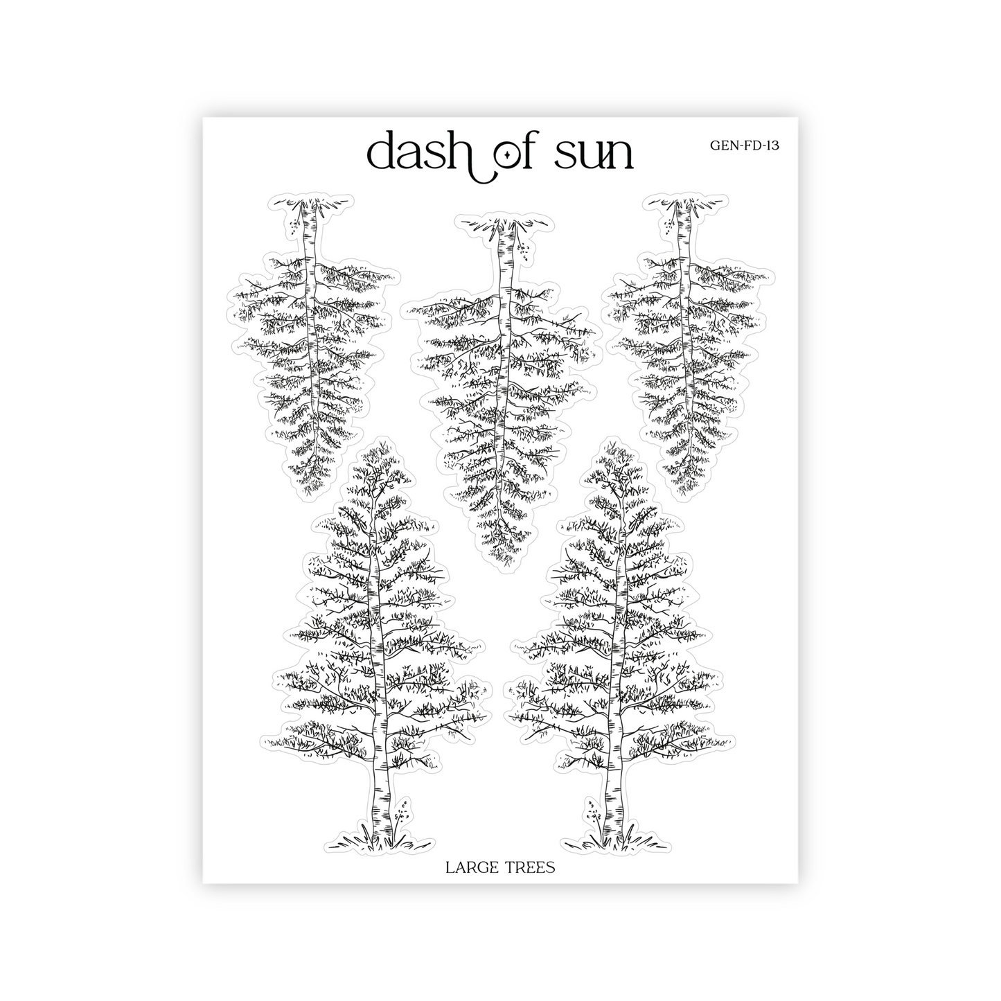 Large Trees | Foiled Stickers