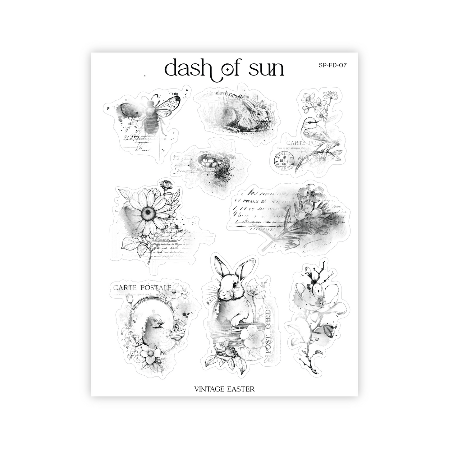 Vintage Easter | Foiled Stickers