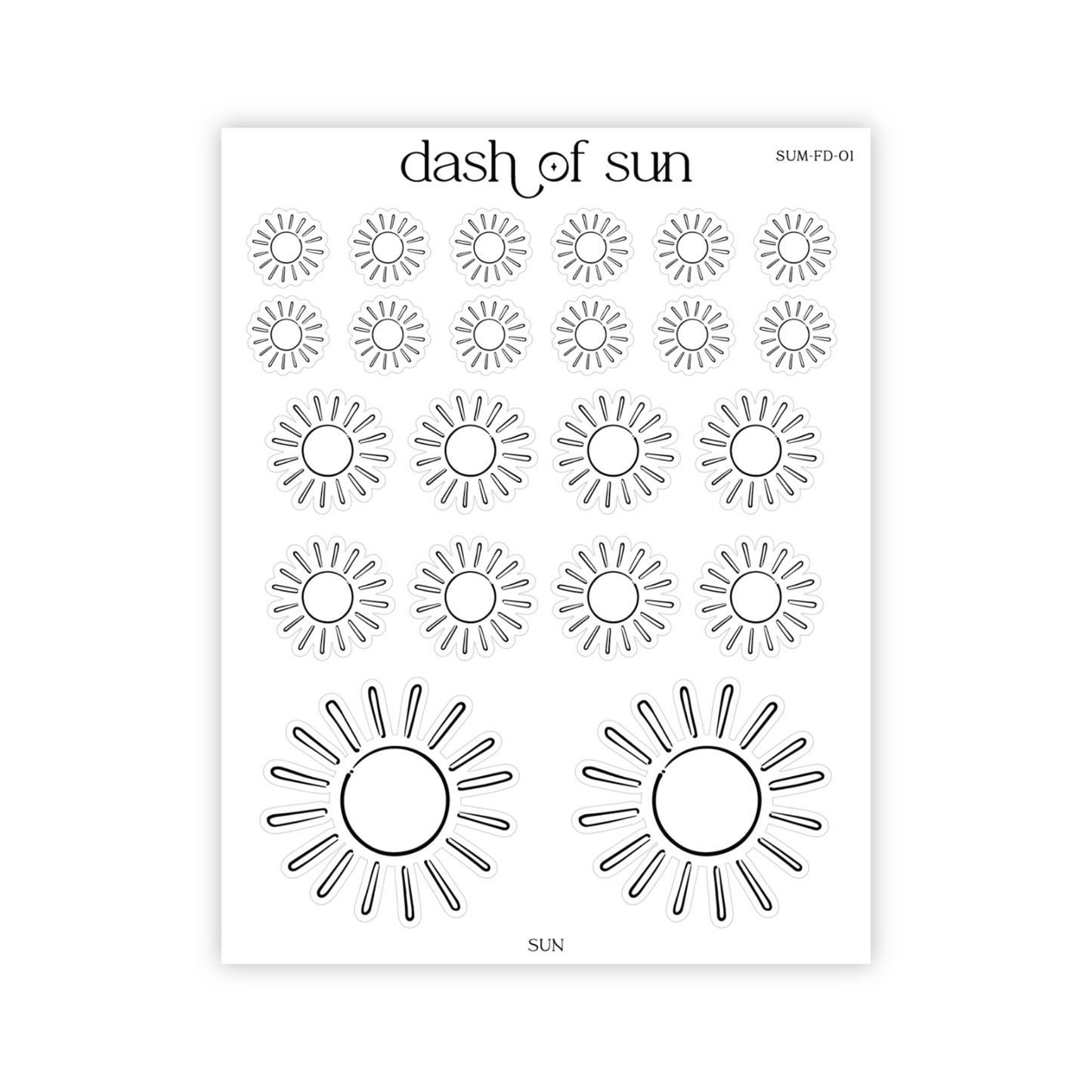 Sun | Foiled Stickers