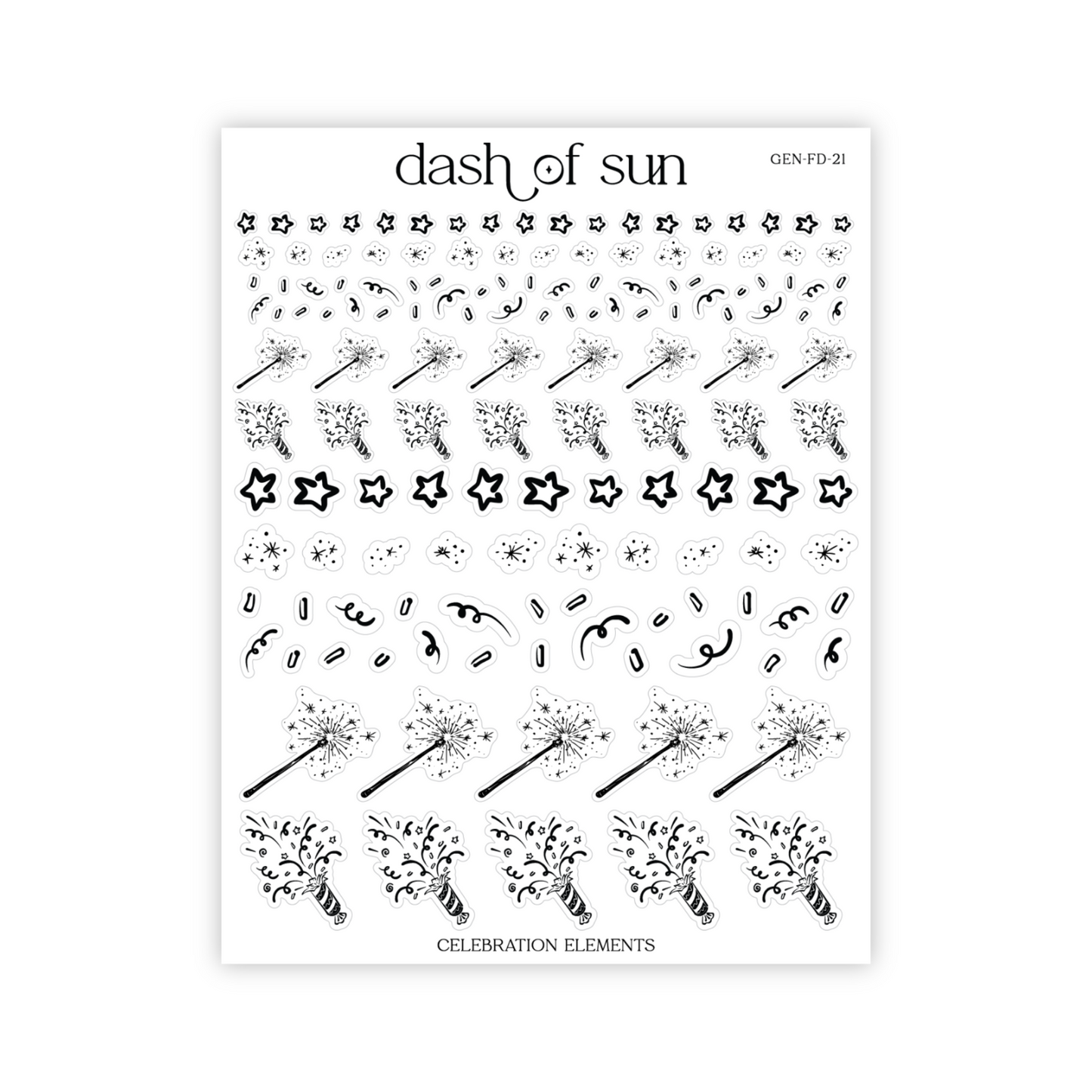 Celebration Elements | Foiled Stickers