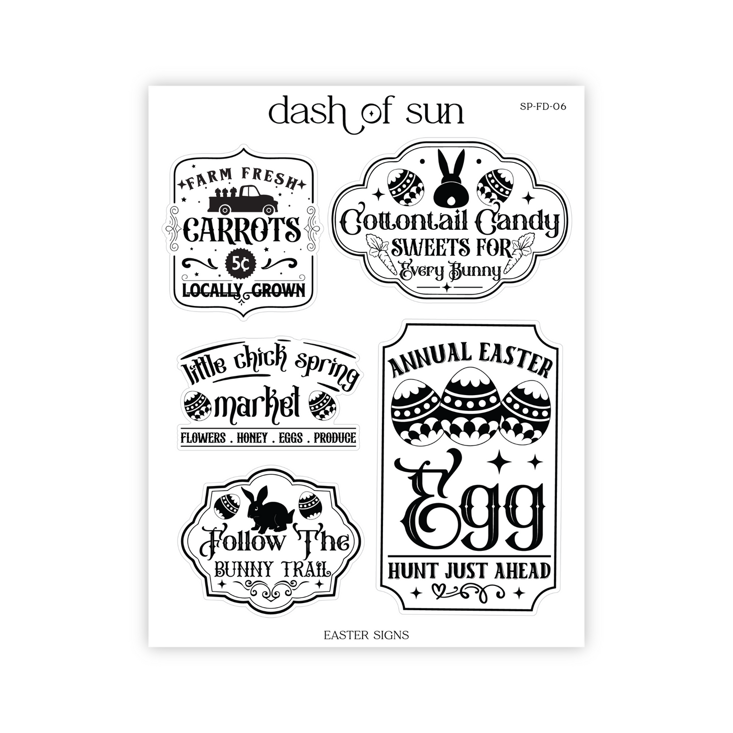 Easter Signs | Foiled Stickers