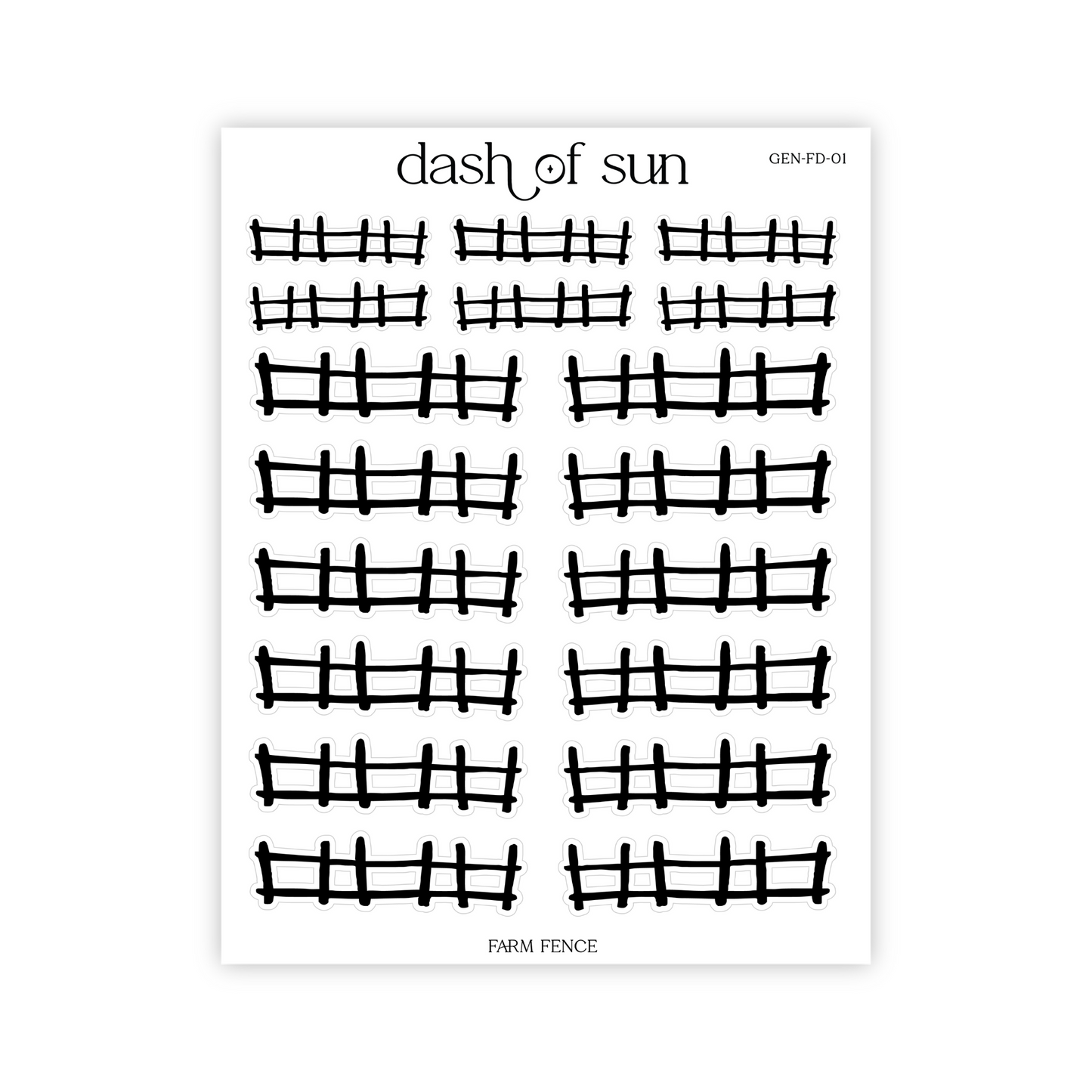 Farm Fence | Foiled Stickers