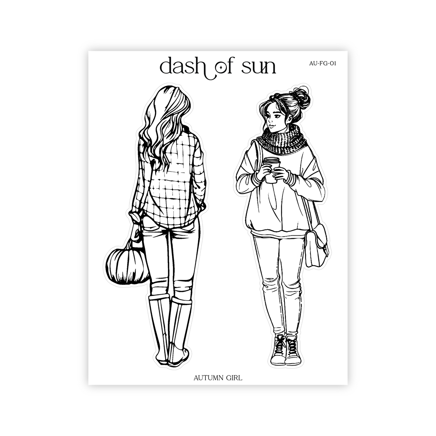 Autumn Girl 1 | Foiled Stickers