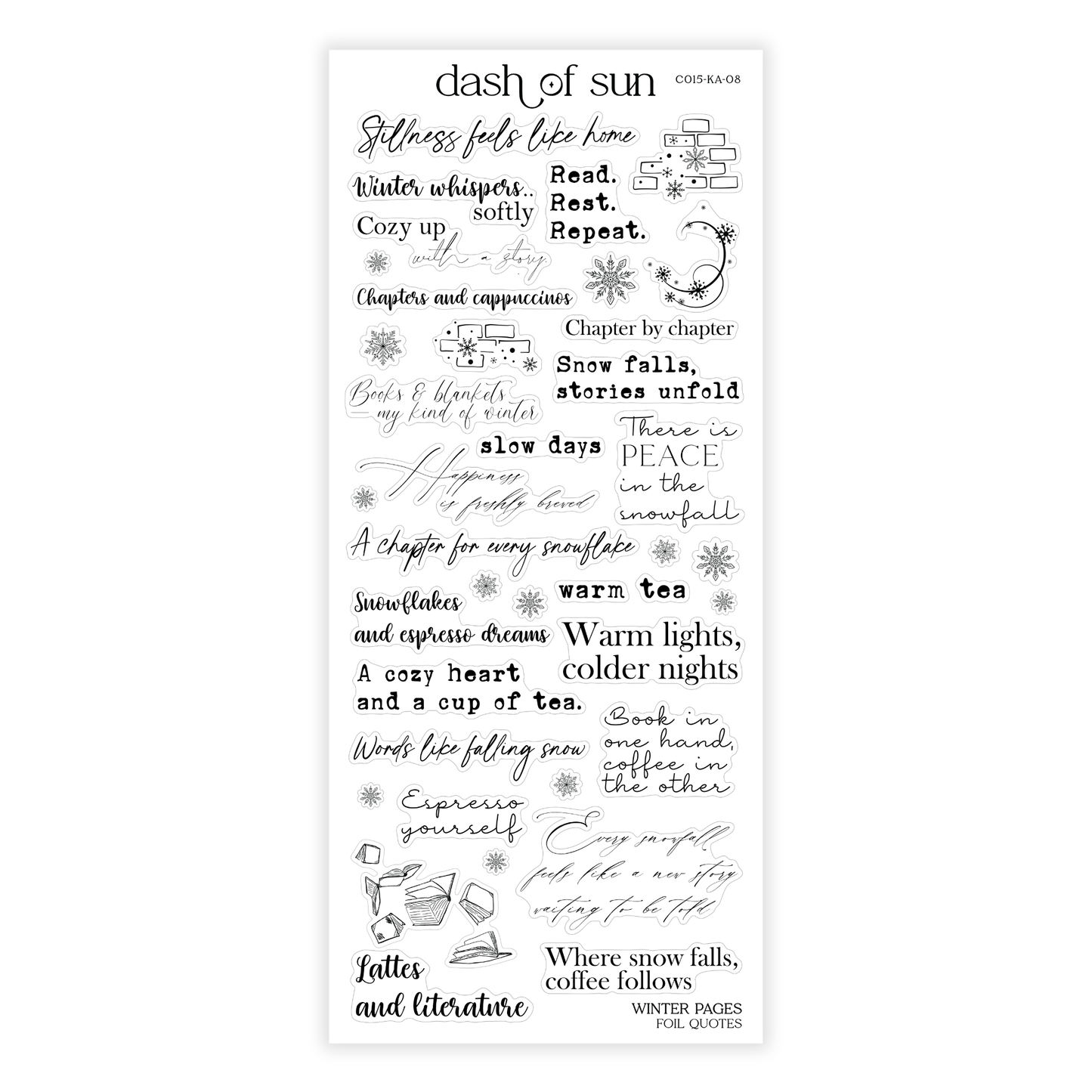 Winter Pages | Foiled Quotes