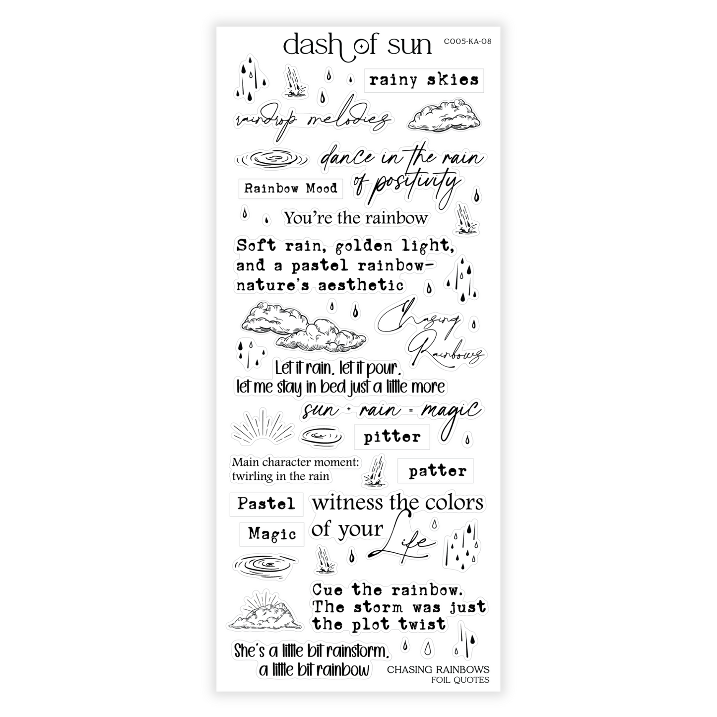 Chasing Rainbows | Foiled Quotes