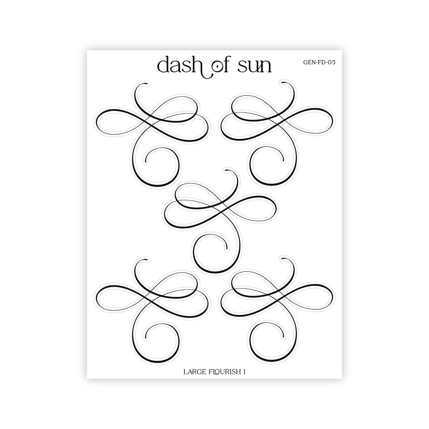 Large Flourish 1 | Foiled Stickers