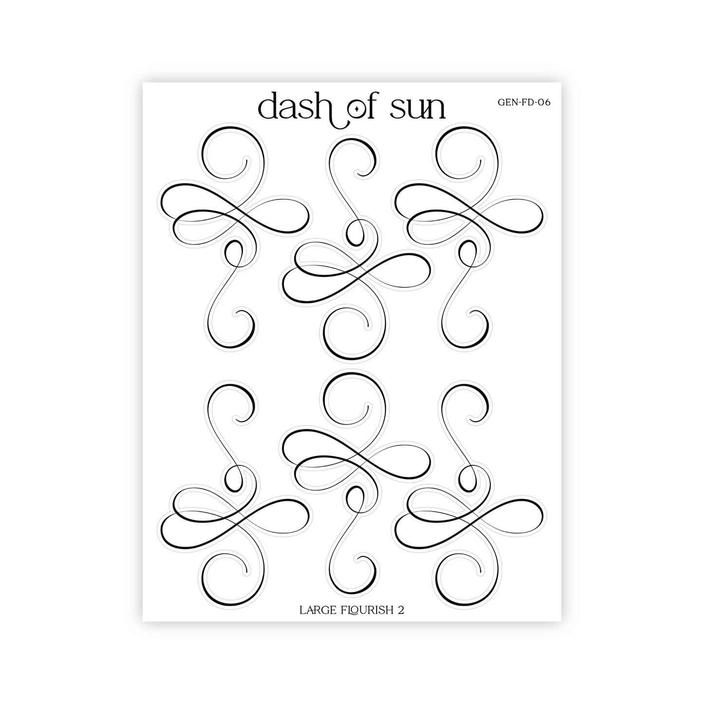 Large Flourish 2 | Foiled Stickers
