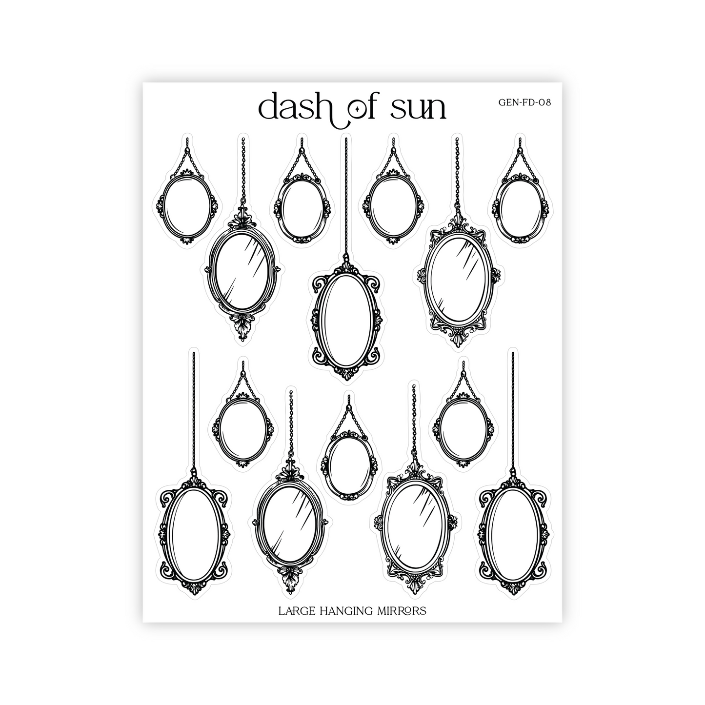 Large Hanging Mirrors | Foiled Stickers