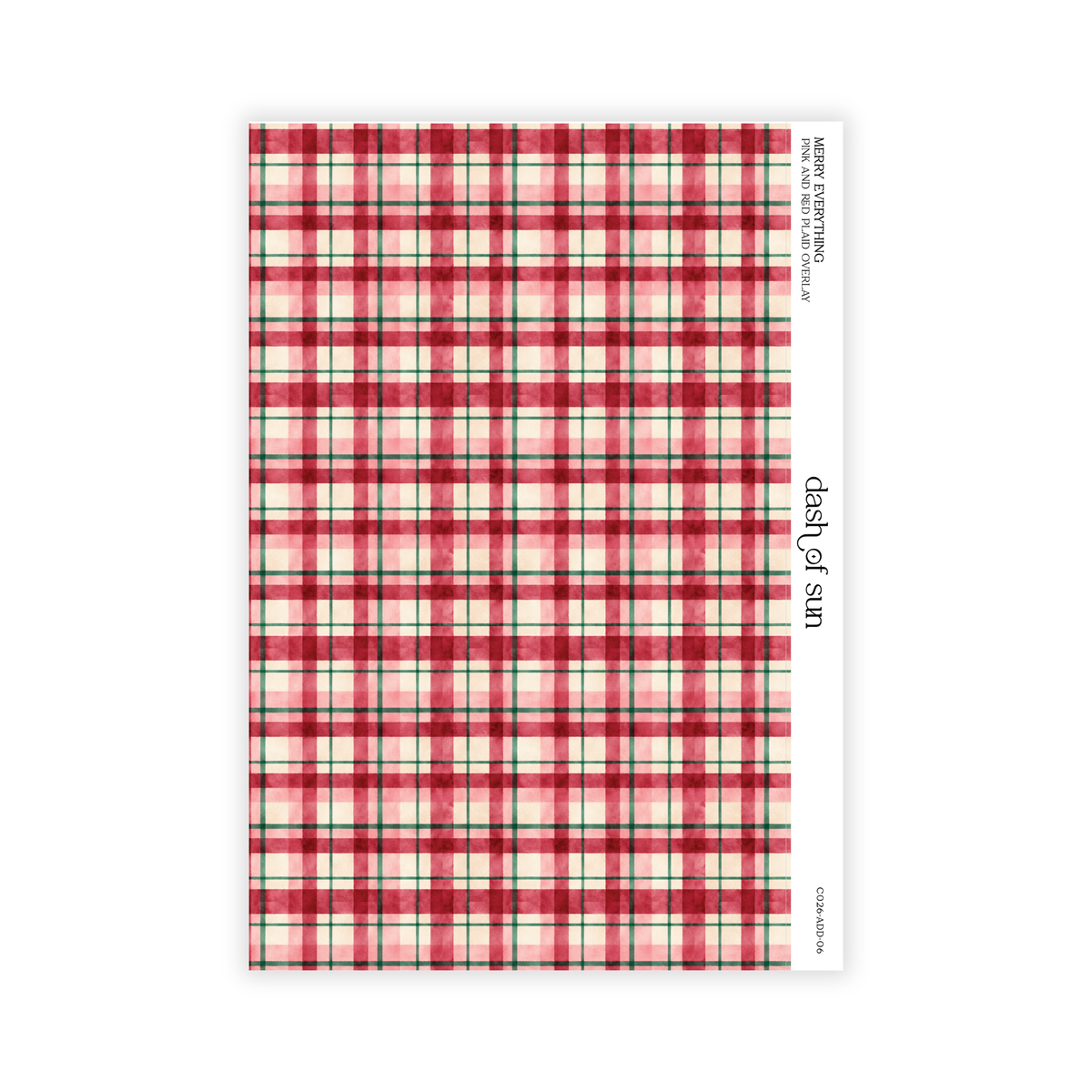 Moody Rain | Pink and Red Plaid Overlay