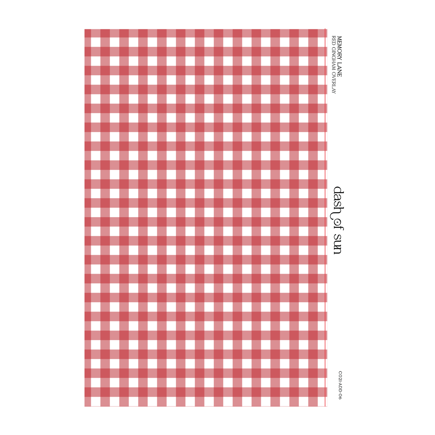 Memory Lane | Red Gingham Overlay
