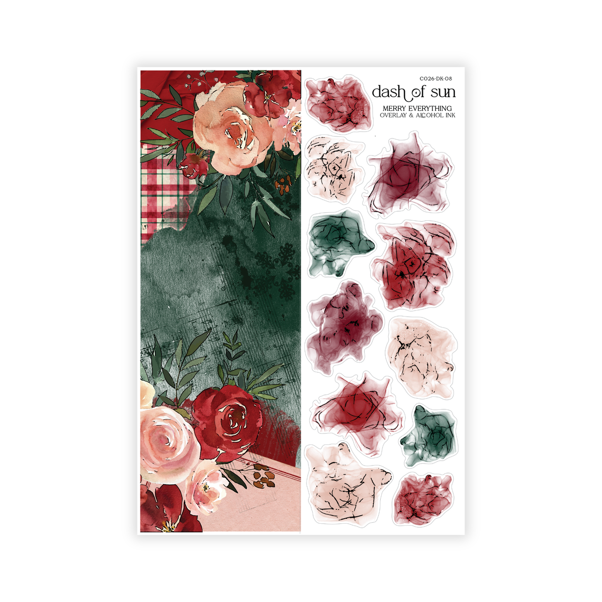 Merry Everything | Overlay & Alcohol Ink