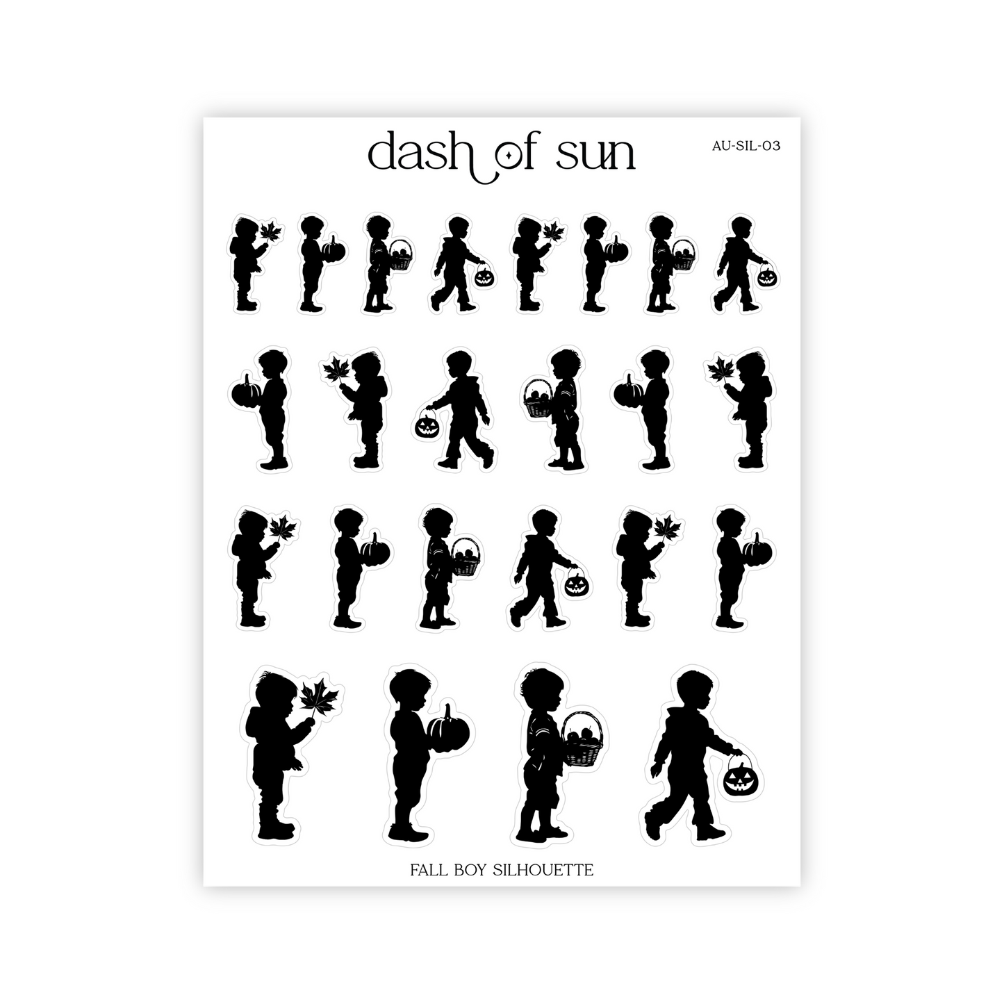 Fall Boy Silhouette | Foiled Stickers