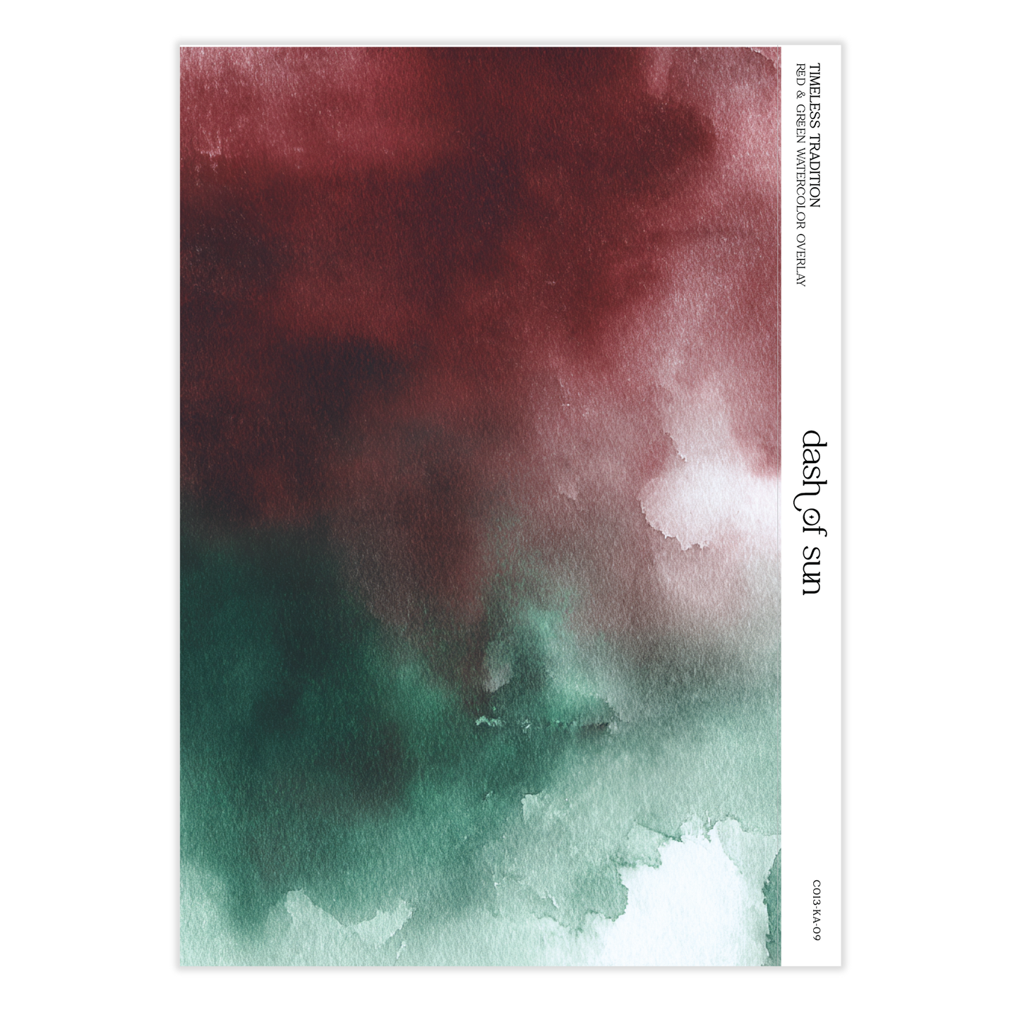 Timeless Tradition | Red & Green Watercolor Overlay