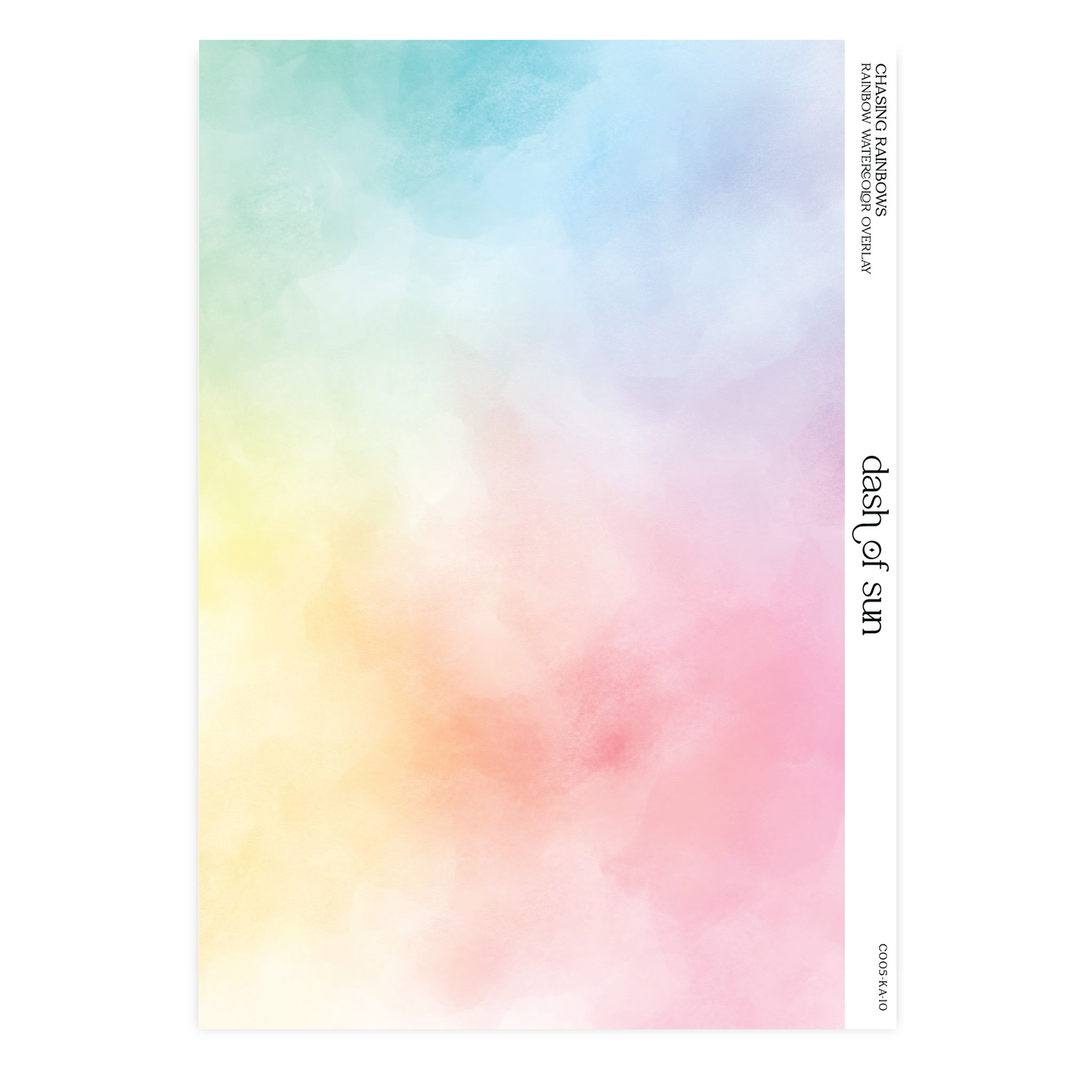 Chasing Rainbows | Rainbow Watercolor Overlay