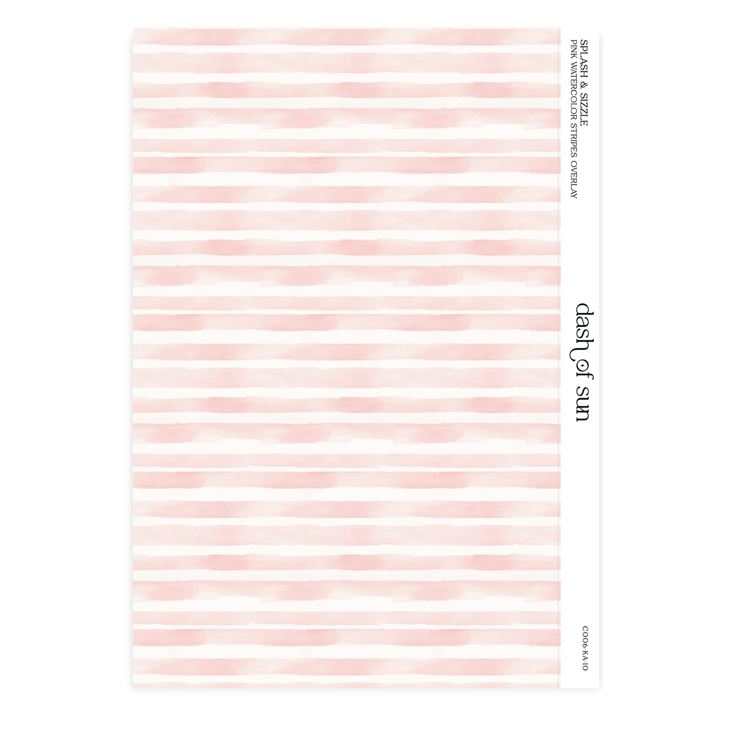 Splash & Sizzle | Pink Watercolor Stripes Overlay