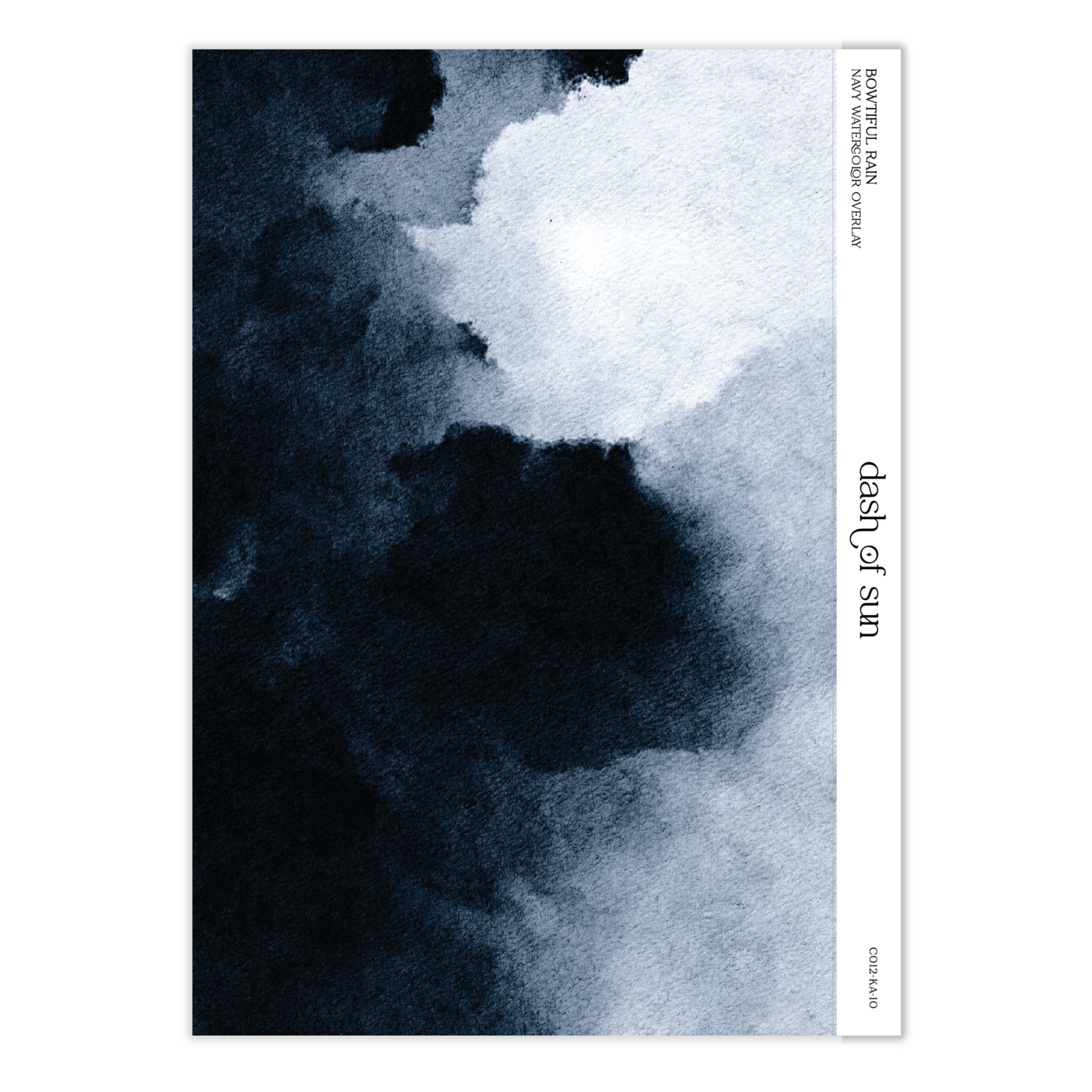 Bowtiful Rain | Navy Watercolor Overlay