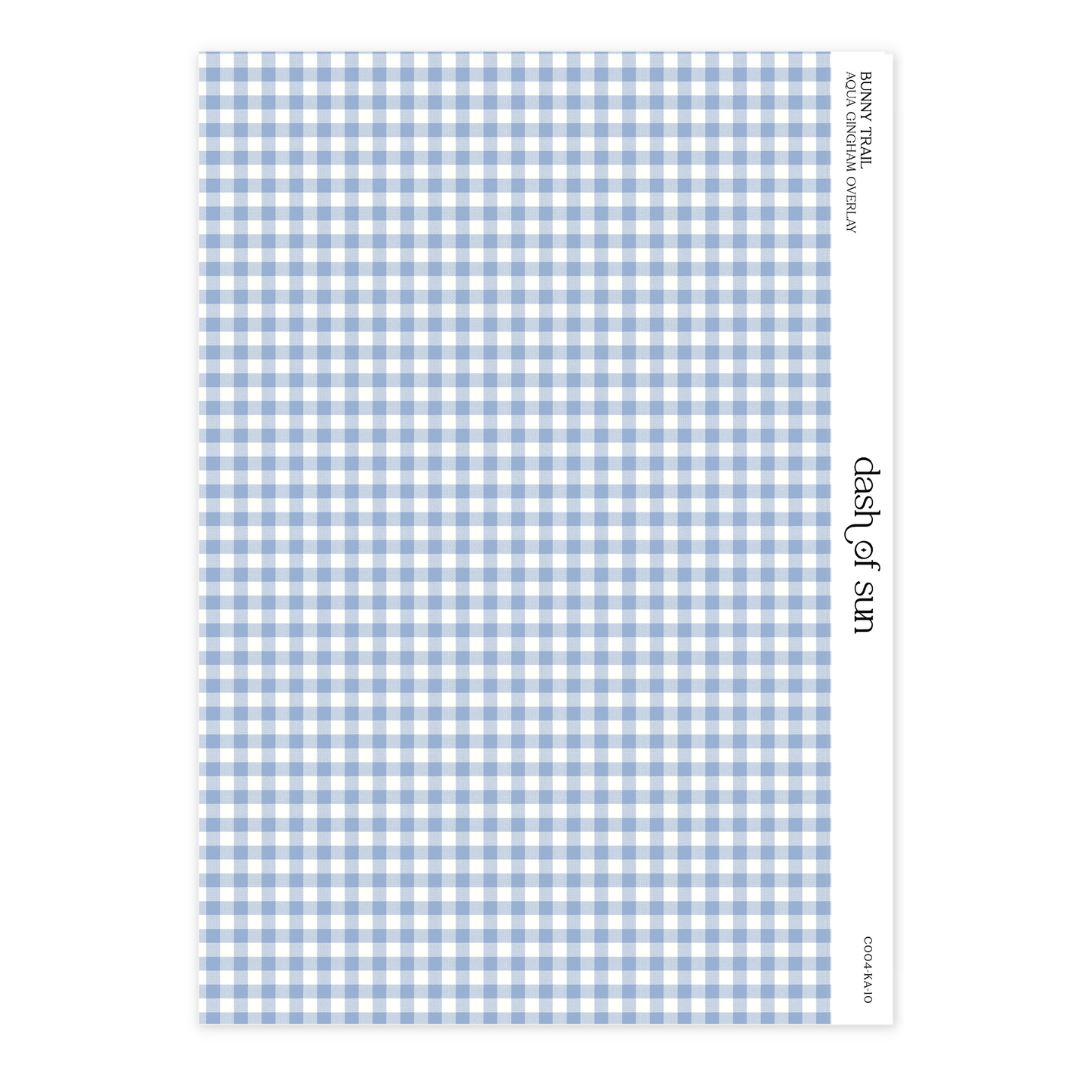 Bunny Trail | Aqua Gingham Overlay