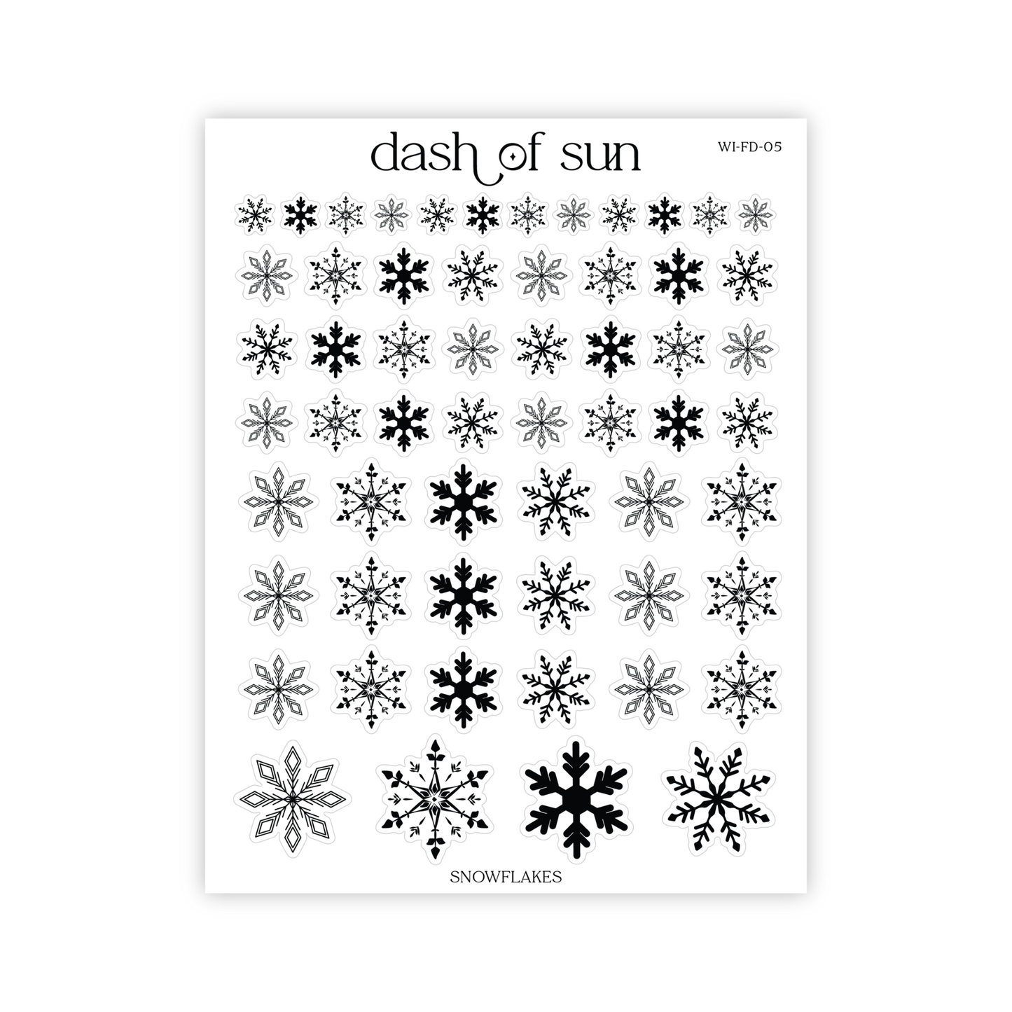 Snowflakes | Foiled Stickers
