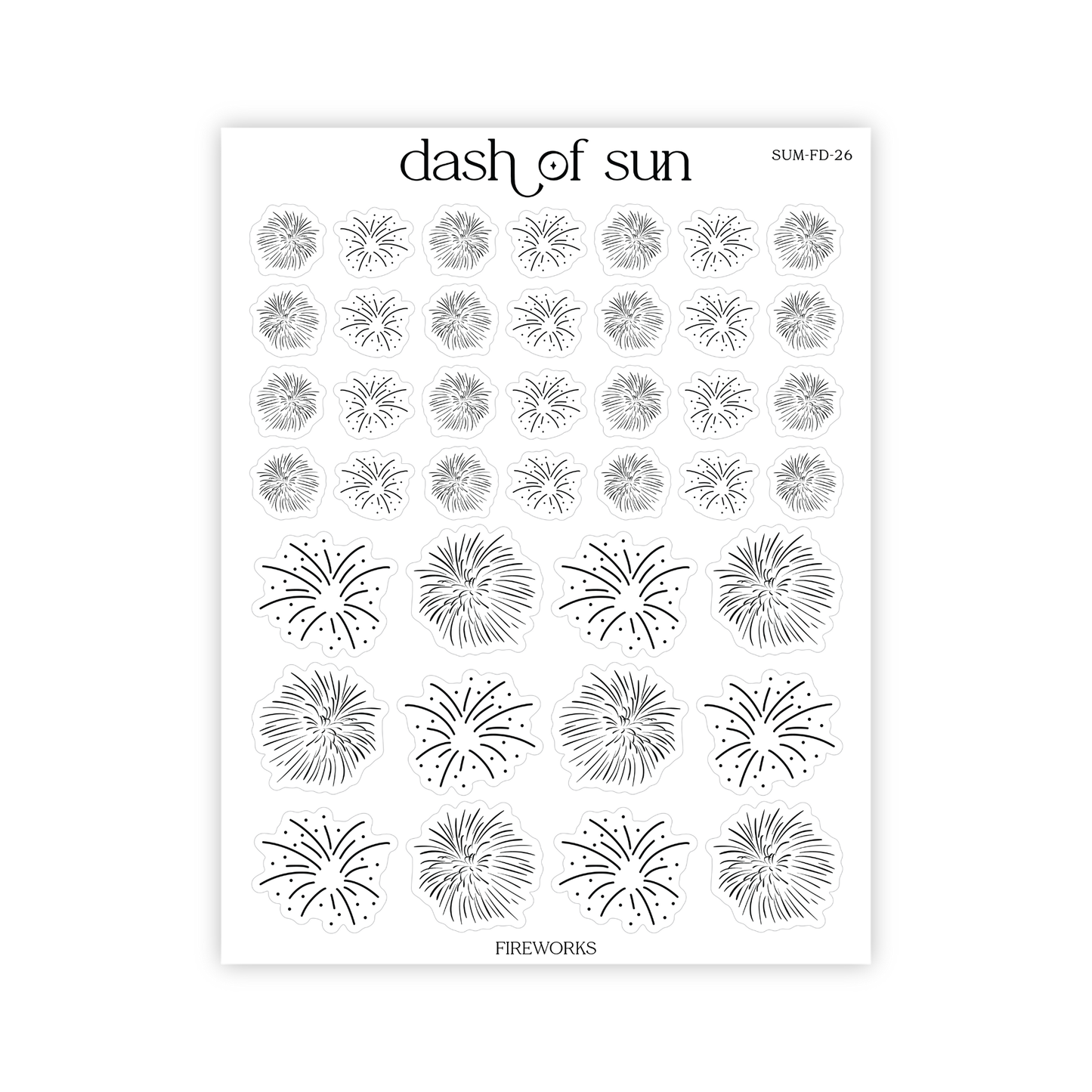 Fireworks | Foiled Stickers