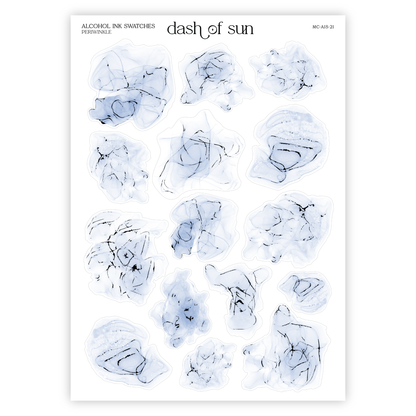 Alcohol Ink Swatches | Foiled Stickers | Winter Palette