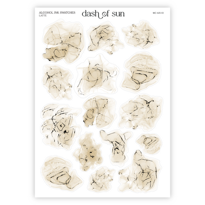 Alcohol Ink Swatches | Foiled Stickers | Fall Palette