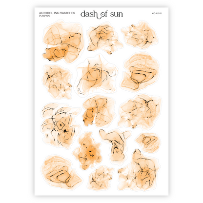 Alcohol Ink Swatches | Foiled Stickers | Fall Palette