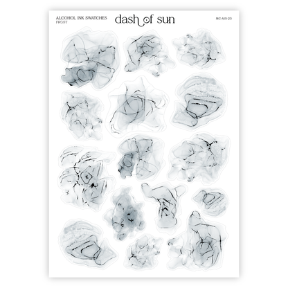 Alcohol Ink Swatches | Foiled Stickers | Winter Palette