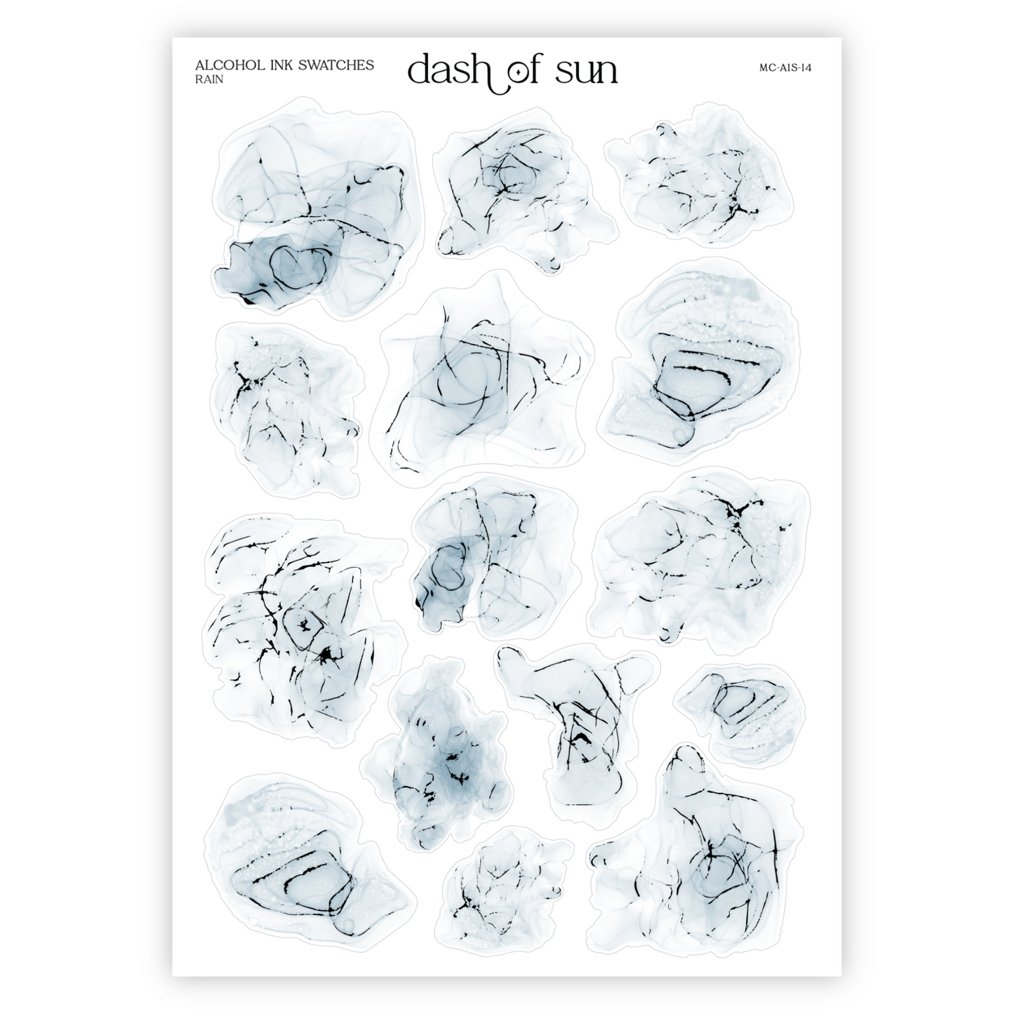 Alcohol Ink Swatches | Foiled Stickers | Fall Palette