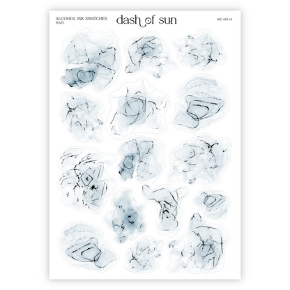 Alcohol Ink Swatches | Foiled Stickers | Fall Palette