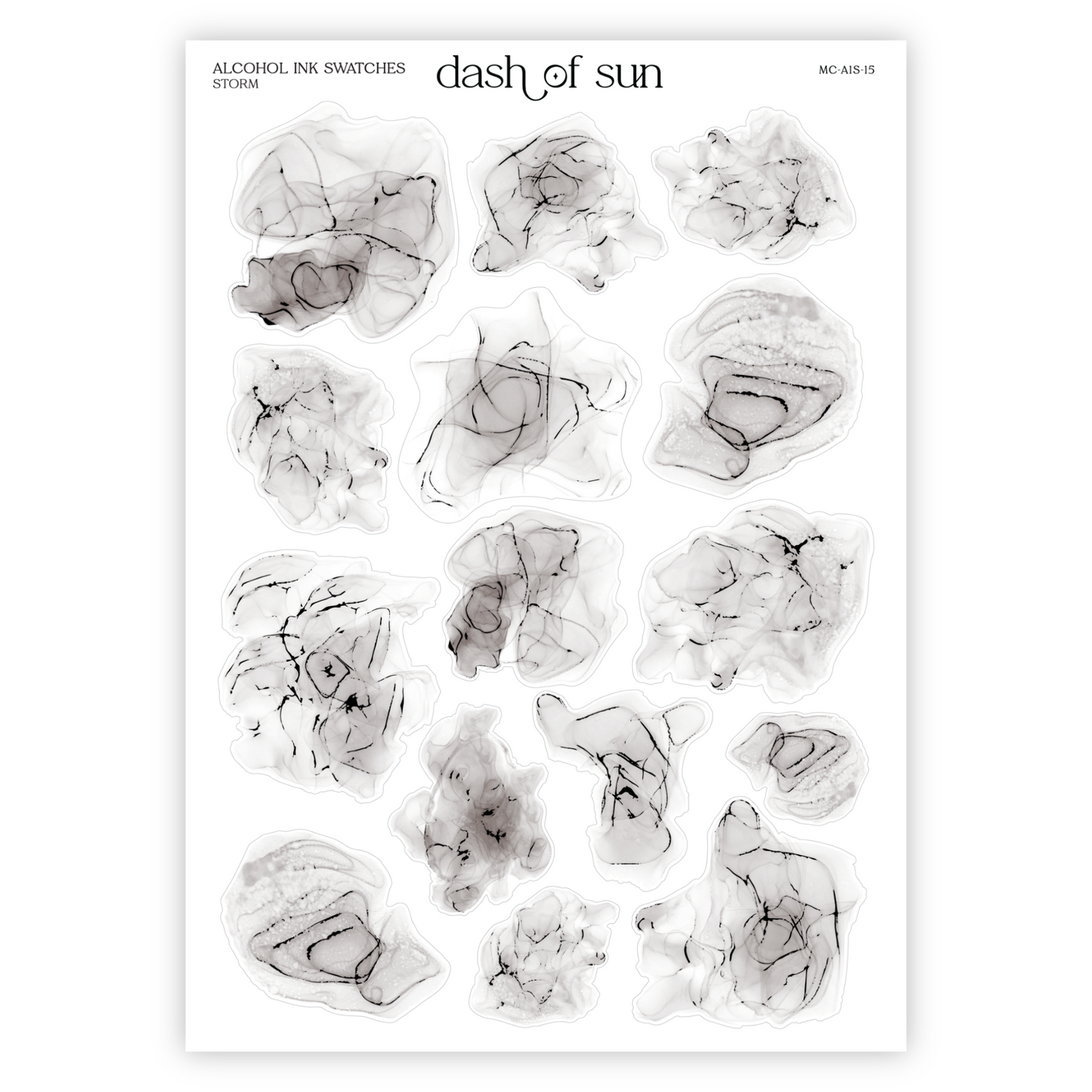 Alcohol Ink Swatches | Foiled Stickers | Fall Palette