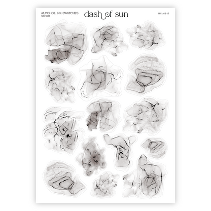 Alcohol Ink Swatches | Foiled Stickers | Fall Palette