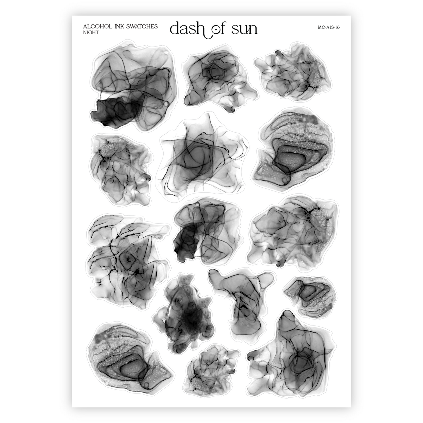 Alcohol Ink Swatches | Foiled Stickers | Fall Palette