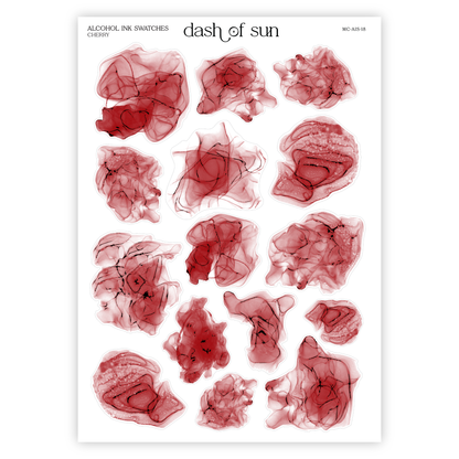 Alcohol Ink Swatches | Foiled Stickers | Winter Palette