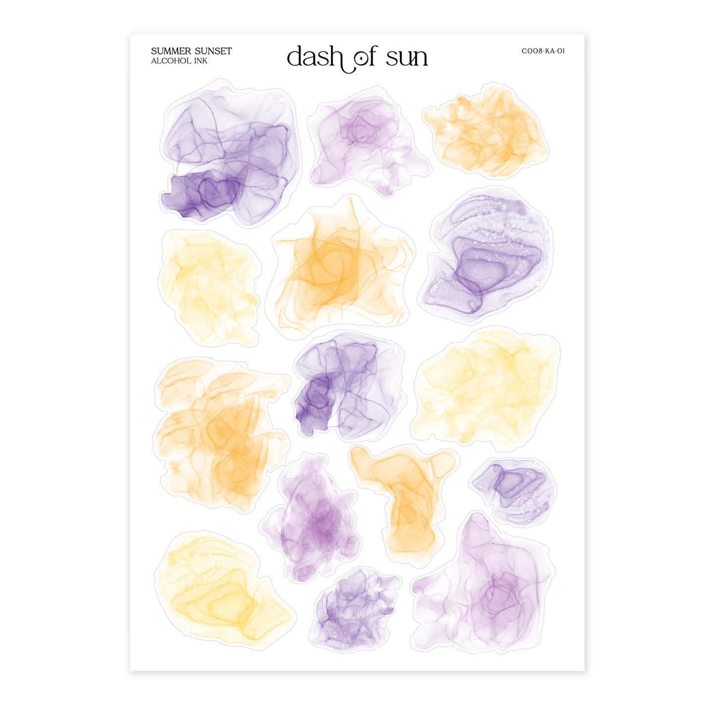 Summer Sunset | Alcohol Ink Swatches