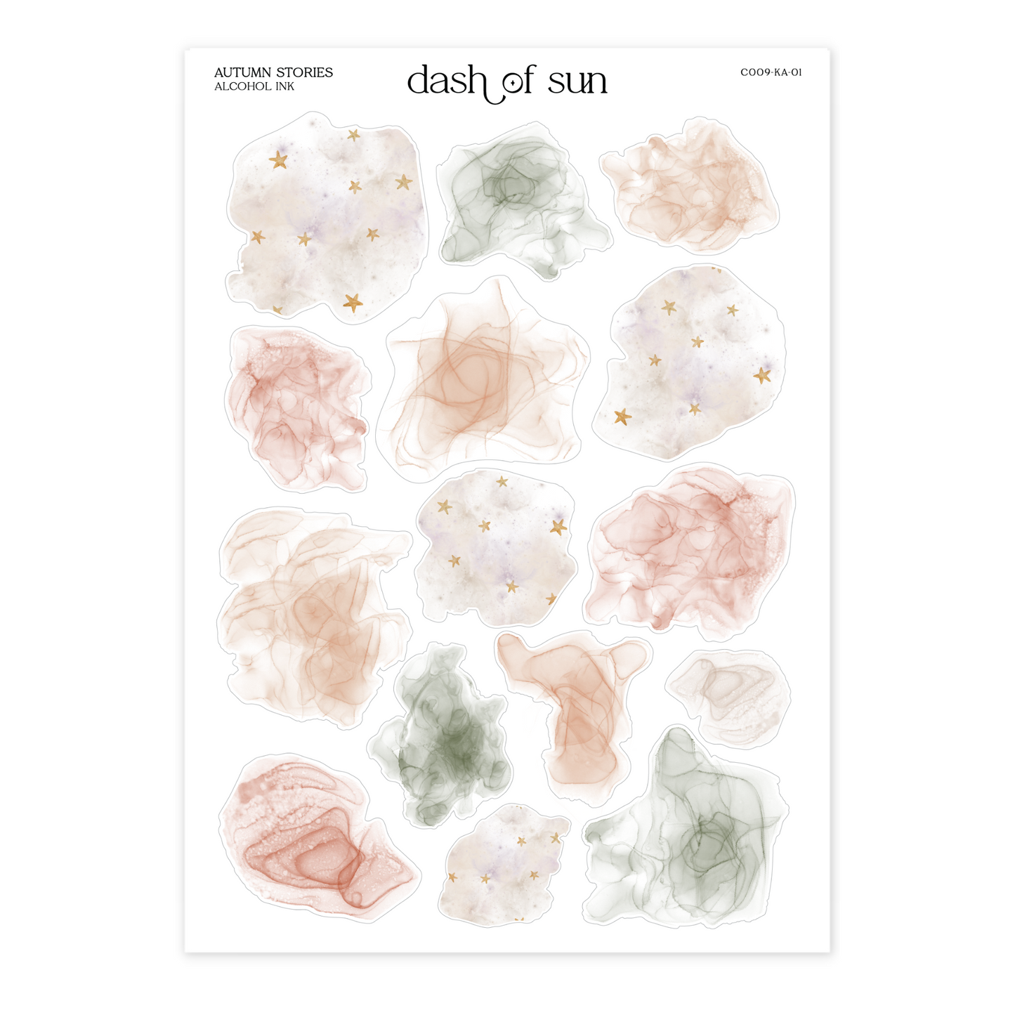 Autumn Stories | Alcohol Ink Swatches