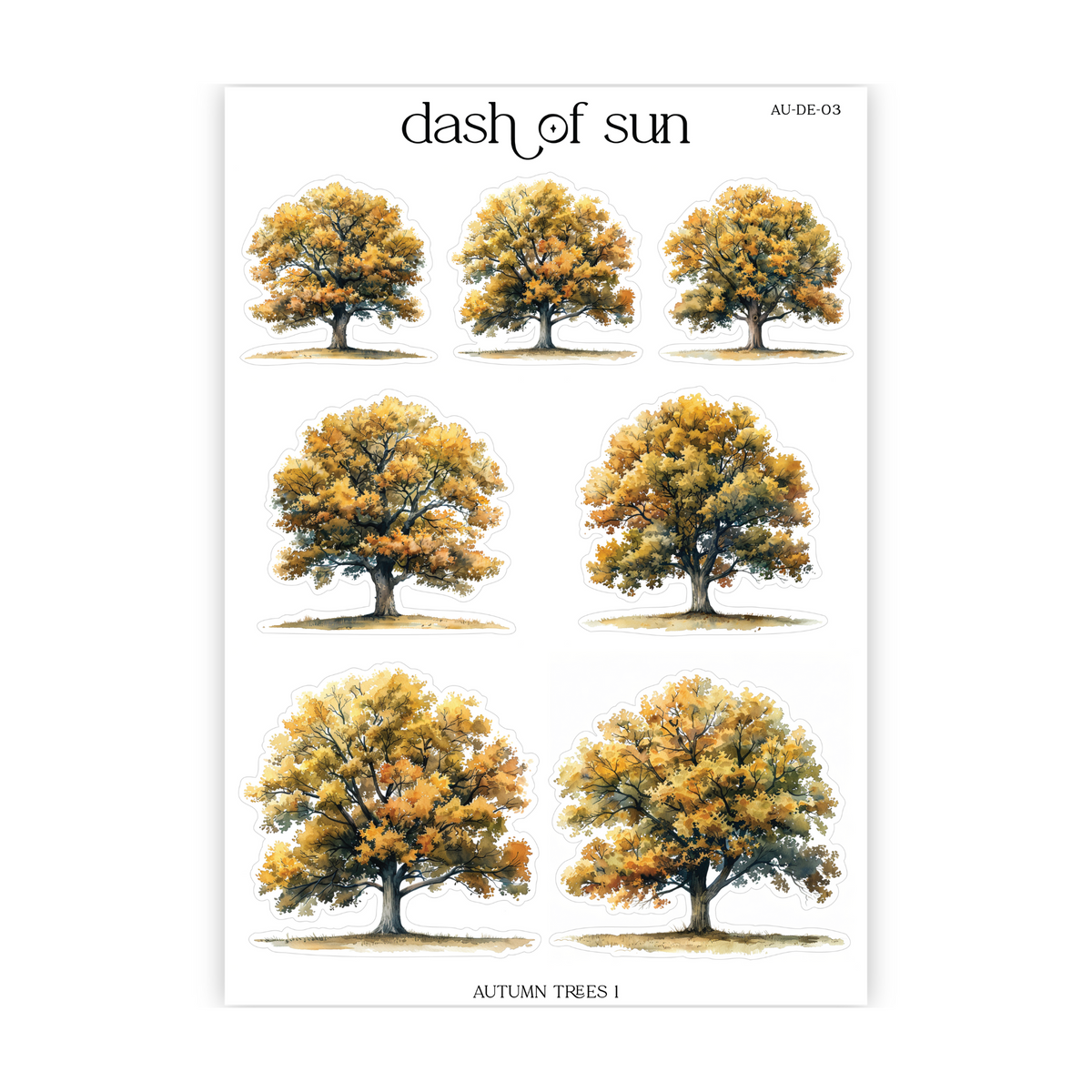 Tree Dash Autumn Trees 1 | Deco Stickers – Dash of Sun Designs