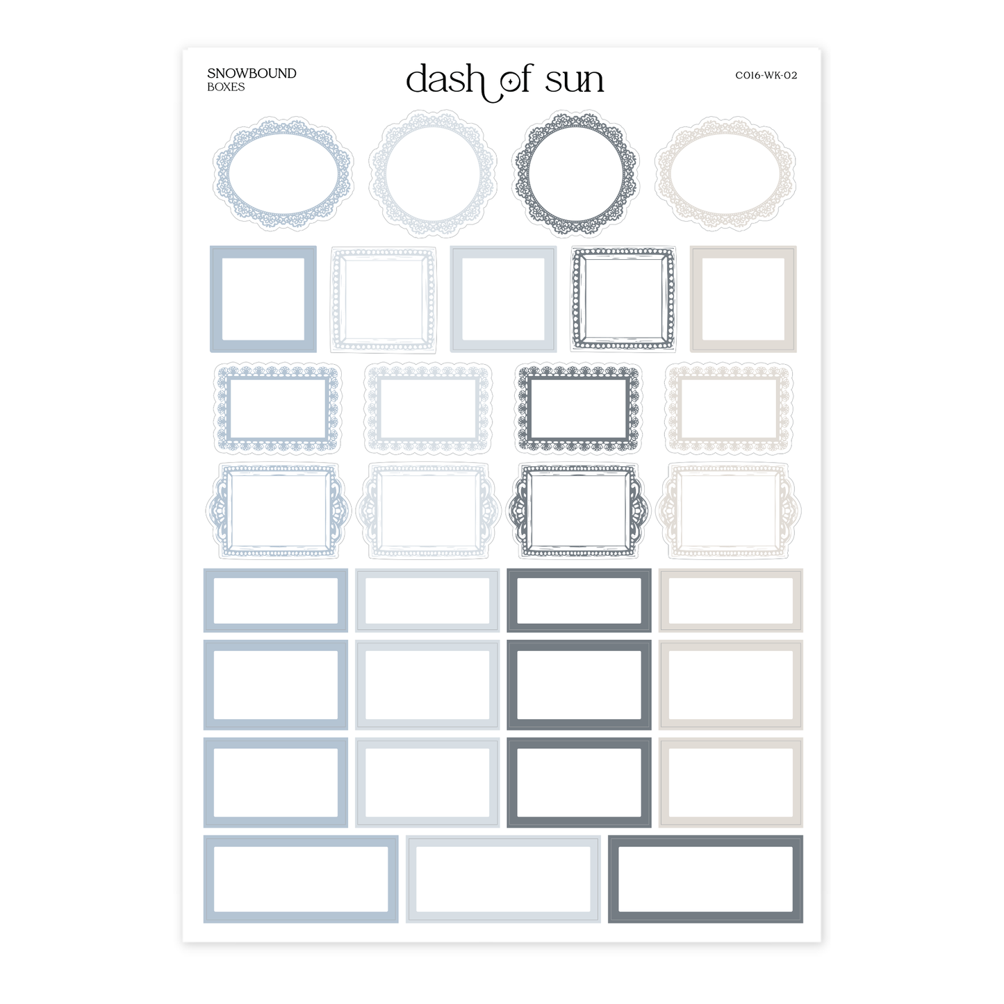 Snowbound | Foiled Weekly Kit