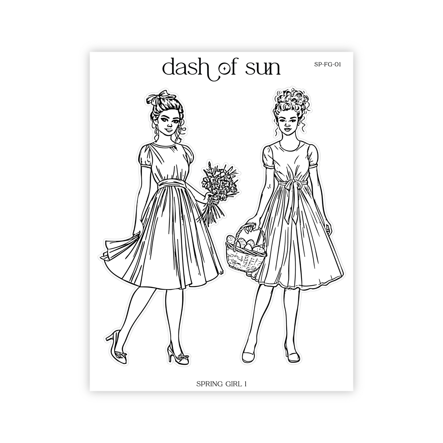 Spring Girl 1 | Foiled Stickers